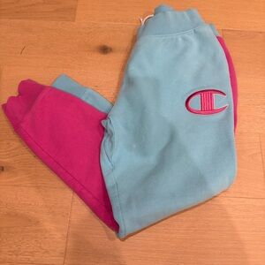 Vintage Champion Blue and Pink Joggers XXL